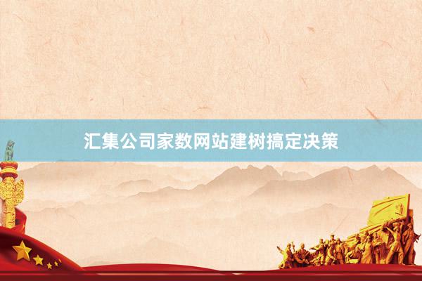 汇集公司家数网站建树搞定决策